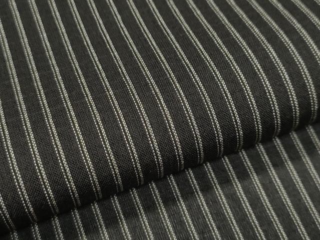 平和屋着物＊極上 夏物 お召 間道 黒地 逸品 CZAA3820s5