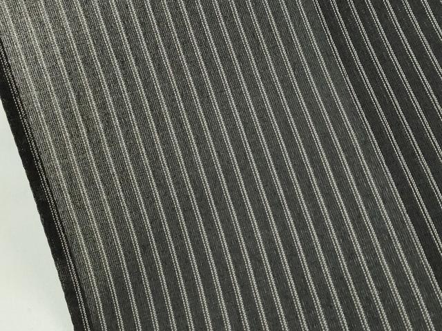 平和屋着物＊極上 夏物 お召 間道 黒地 逸品 CZAA3820s5
