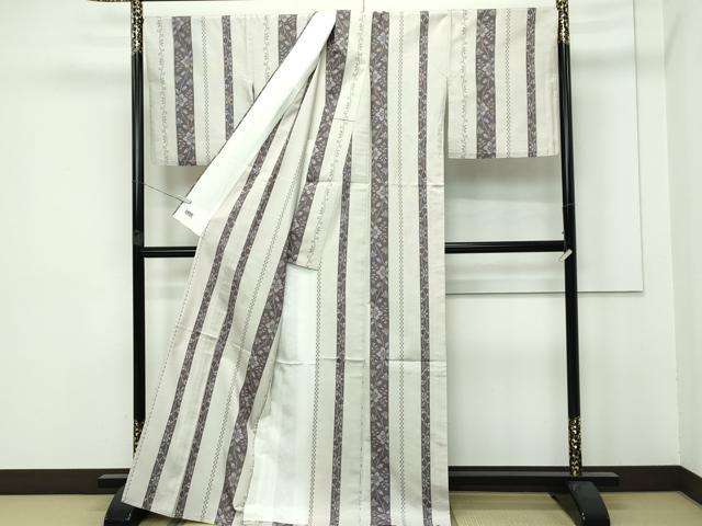 平和屋着物■極上　本場村山大島紬　単衣　草花間道　原友織物謹製　高島屋扱い　証紙付き　逸品　CZAA3821s5