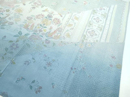 平和屋本店■極上　訪問着　総刺繍　中国三大刺繍　スワトウ相良刺繍　動物更紗花文　暈し染め　逸品　CZAA3832s5