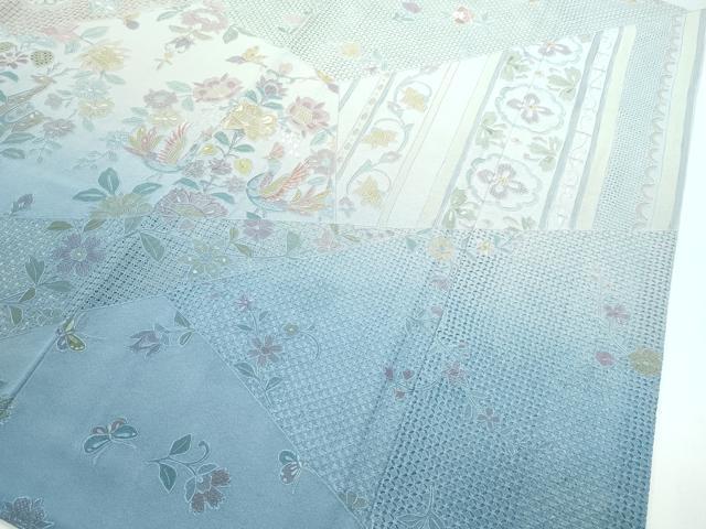 平和屋本店■極上　訪問着　総刺繍　中国三大刺繍　スワトウ相良刺繍　動物更紗花文　暈し染め　逸品　CZAA3832s5