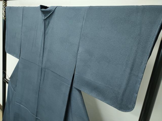 平和屋着物●極上 重要無形文化財 人間国宝 中村勇二郎 江戸小紋 寄せ小紋柄 鉄御納戸色地 逸品 未使用 CZAA3837s5