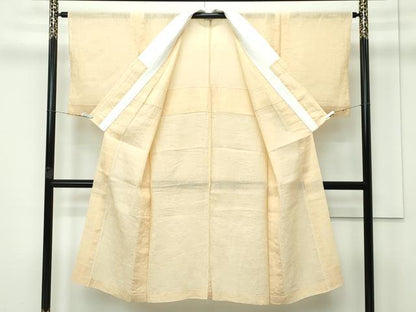 平和屋着物＊夏物 長襦袢 小千谷ちぢみ 色無地 香色 麻 逸品 CZAA3839s5