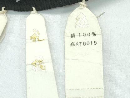平和屋本店■極上　創業460年・千總　黒留袖　仮絵羽　駒刺繍　色紙重ね花鳥文　金彩　逸品　未使用　CZAA3840s5