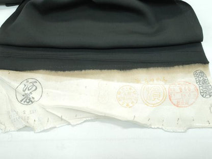 平和屋本店■極上　創業460年・千總　黒留袖　仮絵羽　駒刺繍　色紙重ね花鳥文　金彩　逸品　未使用　CZAA3840s5