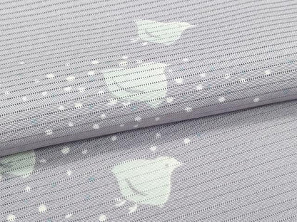 平和屋着物■極上　夏物　小紋　絽　千鳥　茶鼠色地　逸品　未使用　CZAA3859s5