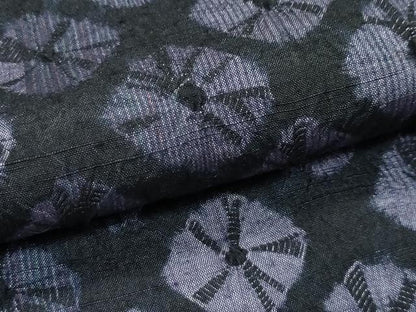 平和屋着物▽極上 紬 単衣 絞り 逸品 CZAA3861s5