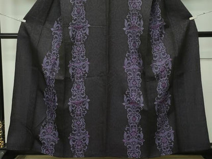平和屋着物▽極上 お召 単衣 更紗花文 さが美扱い 逸品 CZAA3863s5