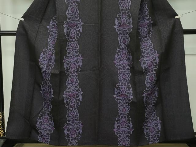 平和屋着物▽極上 お召 単衣 更紗花文 さが美扱い 逸品 CZAA3863s5