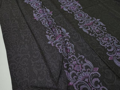 平和屋着物▽極上 お召 単衣 更紗花文 さが美扱い 逸品 CZAA3863s5