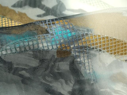 平和屋本店▽極上 訪問着 無双 紗袷 紗×紗 作家物 中国三大刺繍 スワトウ刺繍 霞文 黒地 金彩 健勝苑扱い 逸品 CZAA3865s5