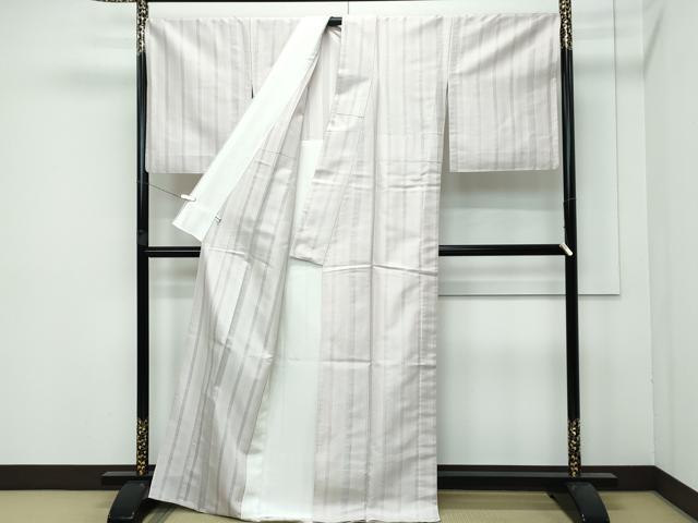平和屋本店▽極上　本場筑前博多織　博多金ラベル　お召　単衣　伊都国献上　福絖織物謹製　証紙付き　逸品　CZAA3866s5