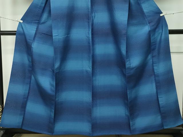 平和屋本店▽極上 首里 ロートン織 道屯織 紬 単衣 霞文 逸品 CZAA3870s5