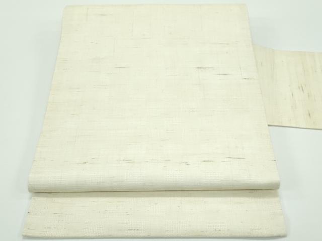 平和屋着物■極上　夏物　九寸名古屋帯　市松地紋　ますいわ屋扱い　麻　逸品　CZAA3879s5