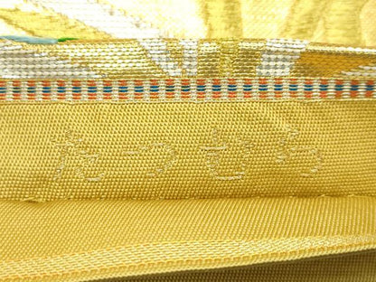 平和屋本店■極上　龍村美術織物　たつむら　六通柄　本袋帯　唐織　宗達緑映錦　金銀糸　短冊付き　逸品　CZAA3889s5