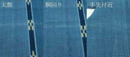 平和屋着物■極上　沖縄県伝統工芸品　八重山ミンサー　手織り　八寸名古屋帯　やまと誂製　綿　逸品　CZAA3891s5