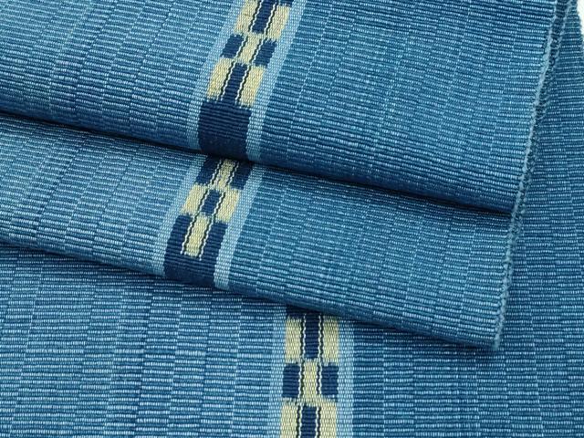 平和屋着物■極上　沖縄県伝統工芸品　八重山ミンサー　手織り　八寸名古屋帯　やまと誂製　綿　逸品　CZAA3891s5