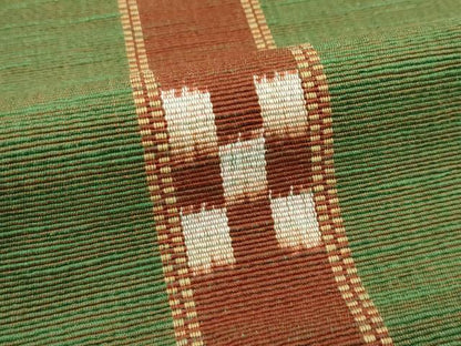 平和屋着物●極上 沖縄県伝統工芸品 八重山ミンサー 手織り 八寸名古屋帯 綿 逸品 CZAA3892s5