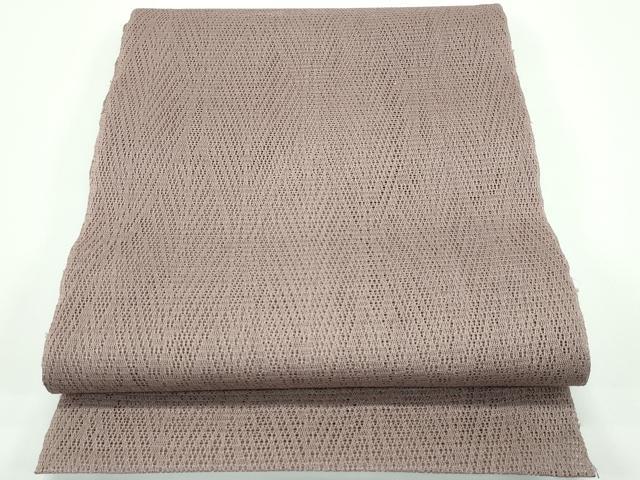 平和屋着物■極上　夏物　八寸名古屋帯　羅　胡桃染色　逸品　未使用　CZAA3918s5