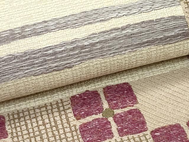 平和屋着物●極上 こむさでもーど・COMME CA DU MODE 両面 六通柄袋帯 市松花文 やまと誂製 逸品 CZAA3925s5