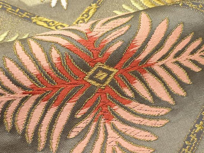 平和屋着物●極上 皇室献上作家 北出与三郎 六通柄 本袋帯 唐織 菱松葉 金糸 逸品 CZAA3929s5