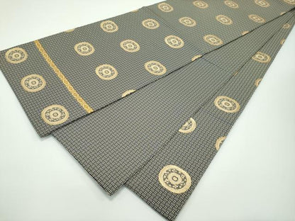 平和屋本店■極上　龍村晋謹製　全通柄袋帯　名物糸屋金襴　金糸　たとう紙付き　逸品　未使用　CZAA3942s5