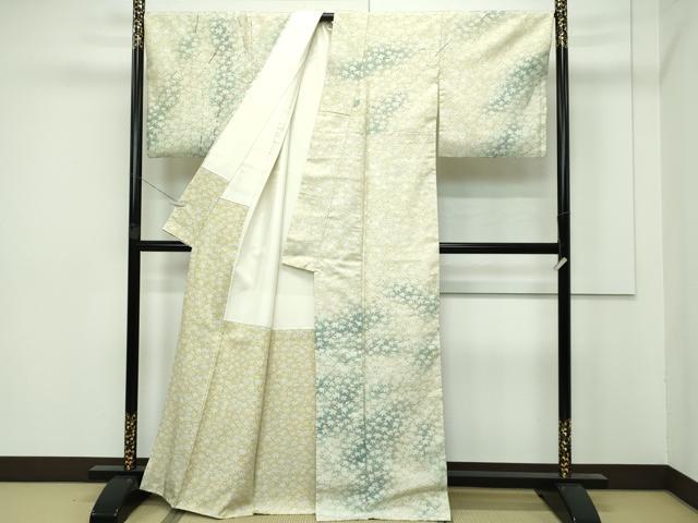 平和屋本店■極上　石川県指定無形文化財　牛首紬　白山工房　手織り　訪問着　楓　逸品　CZAA3960s5