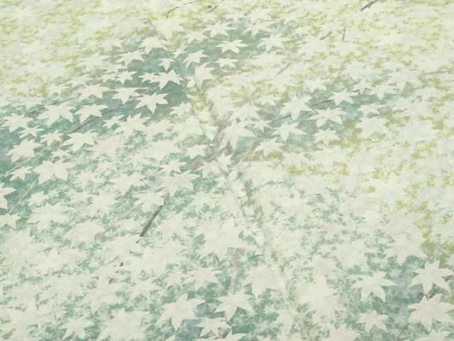 平和屋本店■極上　石川県指定無形文化財　牛首紬　白山工房　手織り　訪問着　楓　逸品　CZAA3960s5