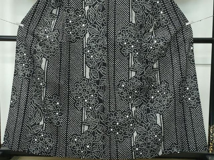 平和屋着物∴極上 夏物 浴衣 有松鳴海絞り 草花間道 黒地 綿 逸品 CZAA4001s5