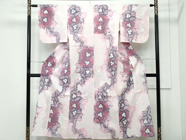 平和屋着物∴極上 夏物 浴衣 有松鳴海絞り 花繋ぎ 綿 逸品 CZAA4004s5