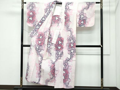 平和屋着物∴極上 夏物 浴衣 有松鳴海絞り 花繋ぎ 綿 逸品 CZAA4004s5