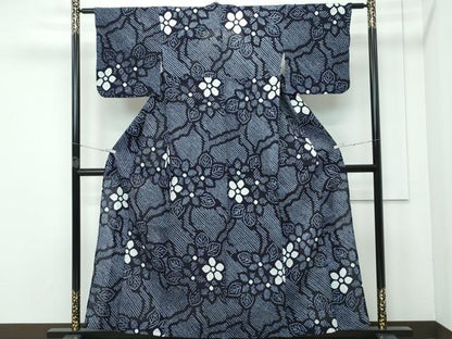 平和屋着物∴極上 夏物 浴衣 有松鳴海絞り 草花文 綿 逸品 CZAA4005s5