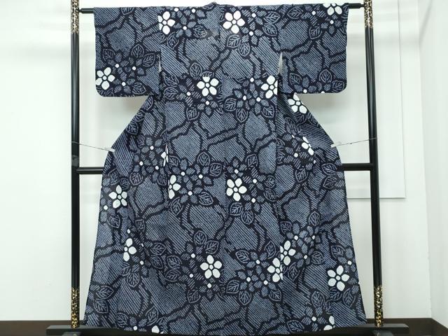 平和屋着物∴極上 夏物 浴衣 有松鳴海絞り 草花文 綿 逸品 CZAA4005s5