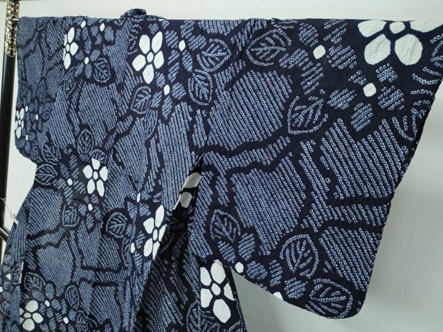 平和屋着物∴極上 夏物 浴衣 有松鳴海絞り 草花文 綿 逸品 CZAA4005s5
