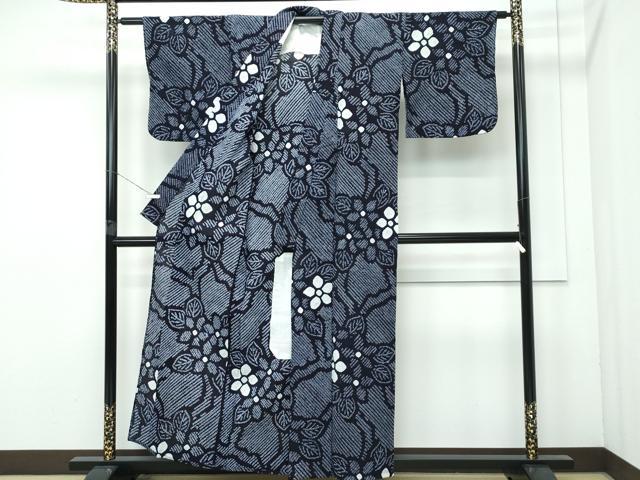 平和屋着物∴極上 夏物 浴衣 有松鳴海絞り 草花文 綿 逸品 CZAA4005s5