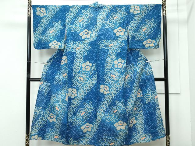 平和屋着物∴極上 夏物 浴衣 有松鳴海絞り 草花文 綿 逸品 CZAA4008s5