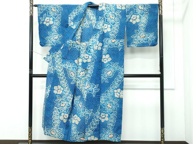 平和屋着物∴極上 夏物 浴衣 有松鳴海絞り 草花文 綿 逸品 CZAA4008s5