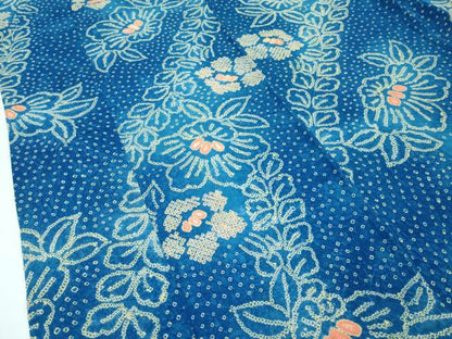 平和屋着物∴極上 夏物 浴衣 有松鳴海絞り 草花文 綿 逸品 CZAA4008s5