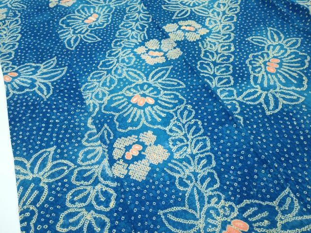 平和屋着物∴極上 夏物 浴衣 有松鳴海絞り 草花文 綿 逸品 CZAA4008s5