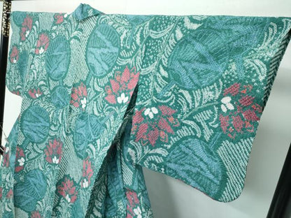 平和屋着物∴極上 夏物 浴衣 有松鳴海絞り 団扇草花文 綿 逸品 CZAA4009s5