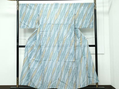平和屋着物∴極上 夏物 浴衣 有松鳴海絞り 立涌斜線文 綿 逸品 CZAA4010s5