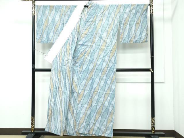 平和屋着物∴極上 夏物 浴衣 有松鳴海絞り 立涌斜線文 綿 逸品 CZAA4010s5