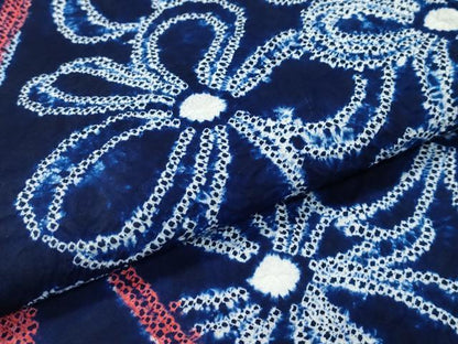 平和屋着物∴極上 夏物 浴衣 有松鳴海絞り 舞花文 綿 逸品 CZAA4011s5