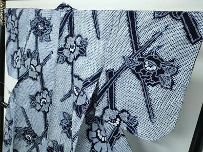 平和屋着物∴極上 夏物 浴衣 有松鳴海絞り 草花文 綿 逸品 CZAA4012s5