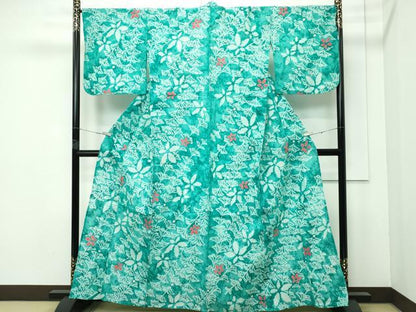 平和屋着物∴極上 夏物 浴衣 有松鳴海絞り 草花文 綿 逸品 CZAA4013s5