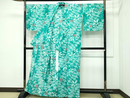 平和屋着物∴極上 夏物 浴衣 有松鳴海絞り 草花文 綿 逸品 CZAA4013s5