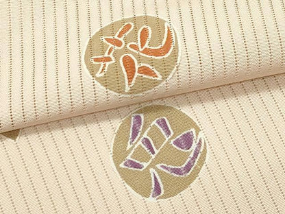平和屋本店＊極上 夏物 人形作家・ホリヒロシ 小紋 絽 花兎 薄香色地 逸品 未使用 CZAA4016s5