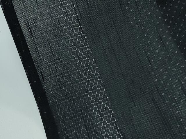 平和屋着物＊極上 夏物 夏結城 100亀甲 間道 黒地 証紙付き 逸品 未使用 CZAA4024s5