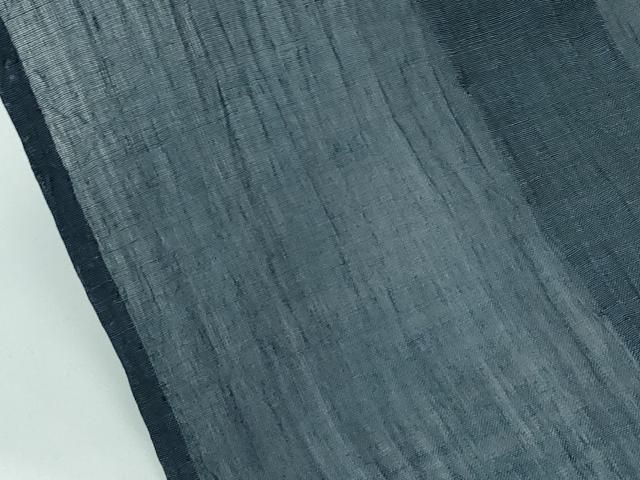 平和屋着物＊極上 男性 夏物 本場小千谷ちぢみ 色無地 錆鼠色 麻 逸品 CZAA4031s5
