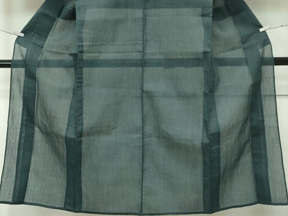 平和屋着物■極上　男性　夏物　本場小千谷ちぢみ　格子柄　麻　逸品　未使用　CZAA4032s5